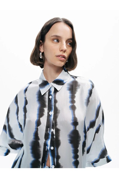 Nocturne Tie-Dye Patterned Dump Shirt