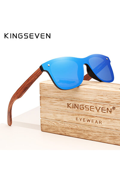 Choice Other Blue Bubinga wood KINGSEVEN Polarized UV400 Sunglasses For Men Brand Wooden Vintage Mirror Len