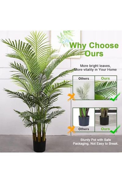 Gluckluz Maple Home Artificial Banana Plant Tree Faux Flower Banana Fake Leave Indoor Outdoor Home