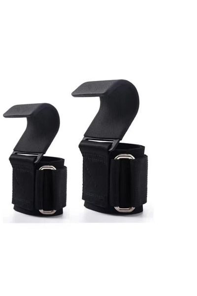 Choice 2Pcs-Black 2PCS Weight Lifting Hook Grips Lifting Hooks with Non-Slip Wrist Straps Power Hooks for G