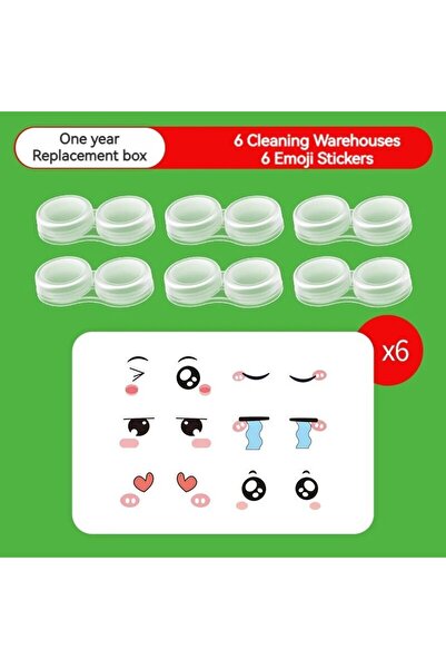 Choice1 مجموعة ملحقات منظف عدسات لاصقة محمول، علبة تنظيف عدسات لاصقة عالية ال...