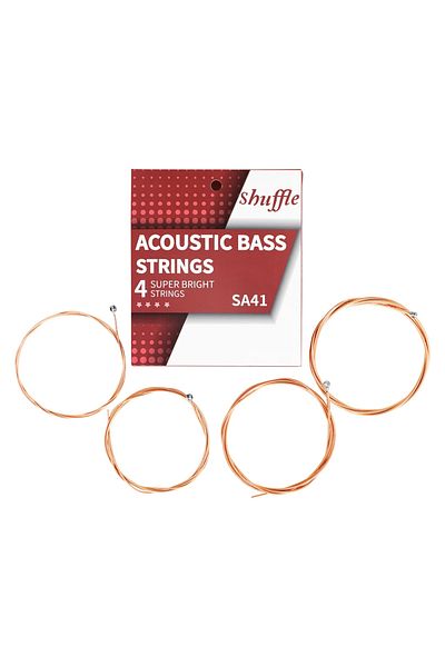 Choice WHITE M MBAT Acoustic Bass Strings 4 Strings Steel Hexagonal Core Coated Copper Alloy Wound Silver B