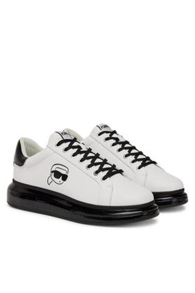 Karl Lagerfeld karl lagerfeld Men's Sneakers white KARL LAGERFELD-KL52630N 010 WHITE LTHR W/BLACK