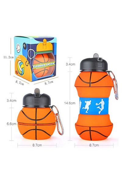 Art Tone Koi̇go Folding Bottle Silicone 12742 Basketball 550 ml