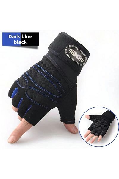 Choice XL Blue Fitness Gloves Half Finger Sports Tactics Cycling Outdoor Mountaineering Breathable and Wear
