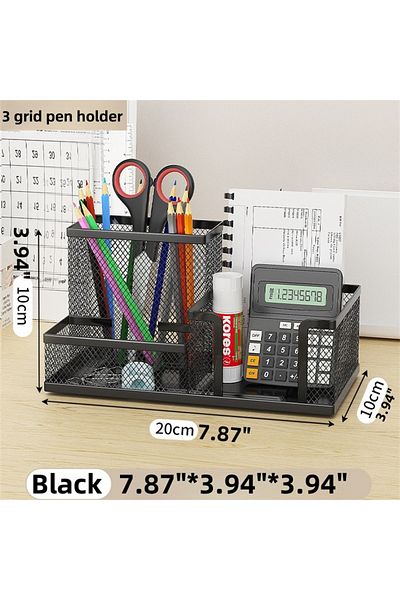 Choice 3 Mesh Desk Organizer, Desk Accessories & Workspace Organizers with Drawers, Pencil Holder for Desk.