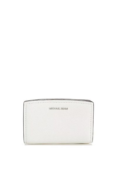 Michael Kors Women's Leather White Wallet with Card and Cash Compartment, Zipper and Snap Closure 32S5Sytz2L-Opticwhite