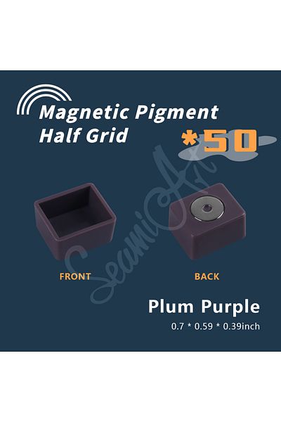 Choice 50pcs Purple SeamiArt 50pcs Magnetic Half Pans Four colors for Watercolor Tube Subpackage Tin Box Pa