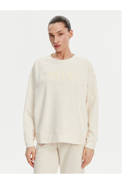 Dkny Women's Sweatshirt DP5T1140 Ecru