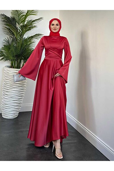 TESETTÜR AKBAŞ krovaze saten abiye