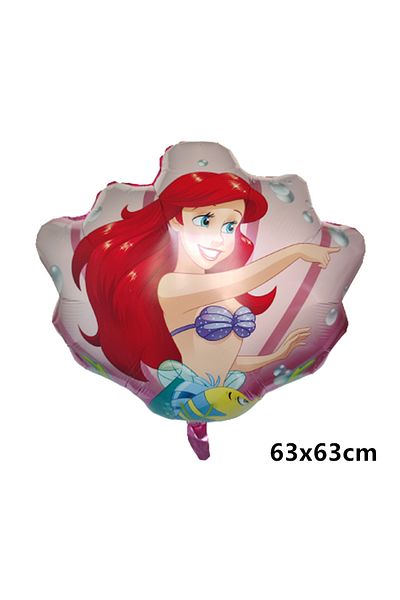 Disney As Picture style-2 Disney Princess Little Mermaid Ariel Party Balloons Number Foil Balloon Kids Birt
