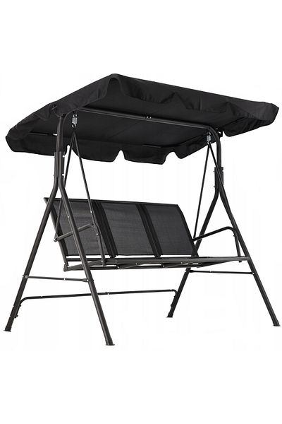 SERSIMO Sersimo Textilene garden swing, 3 seats, 260kg, black