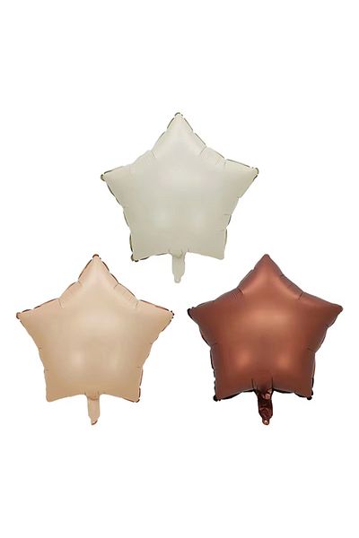 Choice Number 40inch 18inch star 3pcs 40 Inch Beige Cream Caramel chocolate Color Retro Number Balloon 1234