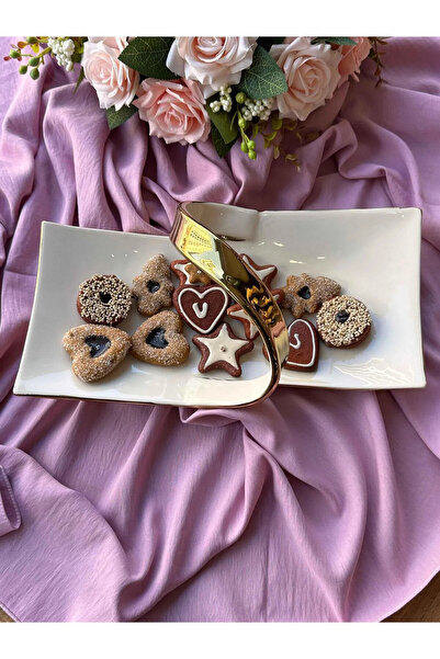 Canba Dream Gold Rectangular Serving Plate