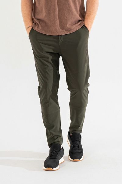 Souris Ανδρικό παντελόνι Jogger από ελαστικό ύφασμα αναπνεύσιμο χακί Lycra