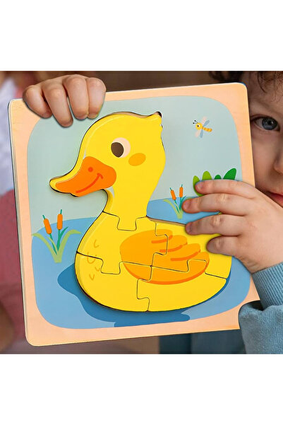OEM 3D wooden puzzle, duckling model