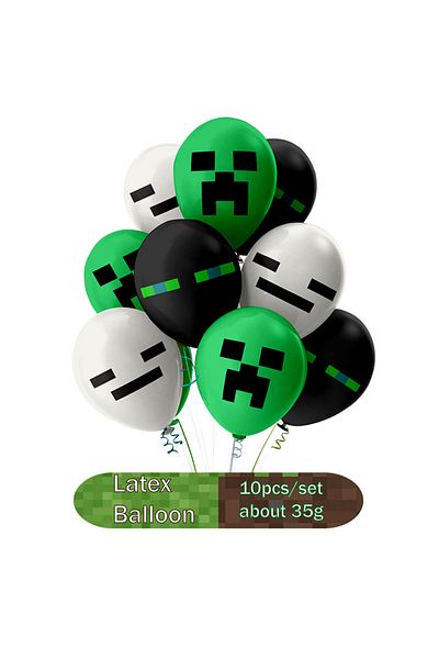 Disney 12INCH Latex balloon 10pcs Anime Games My World Action Craft Figures TNT Latex Balloons Baby Birthda