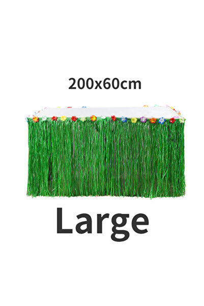 Choice1 200x60cm-B Hawaiian Party Grass Table Skirt Troal Summer Luau Birthda...