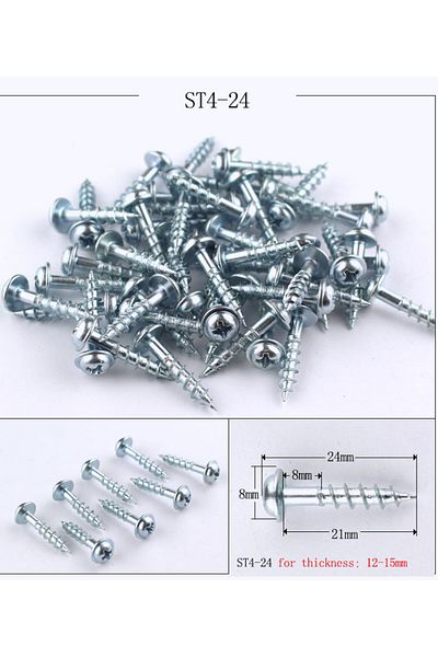 Choice 100pcs St4-24 100pc/lot Self-tapping Screw Galvanized Self Tapping Screws For Pocket Hole Jig Inclin