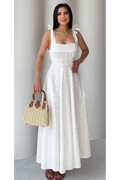 EGZOTİK ASORTİK Brode Dress with Suspender Back