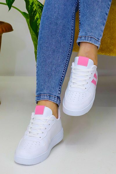 Weynes Γυναικεία ροζ 2 ρίγες με κορδόνια casual αθλητικά παπούτσια WSB4082