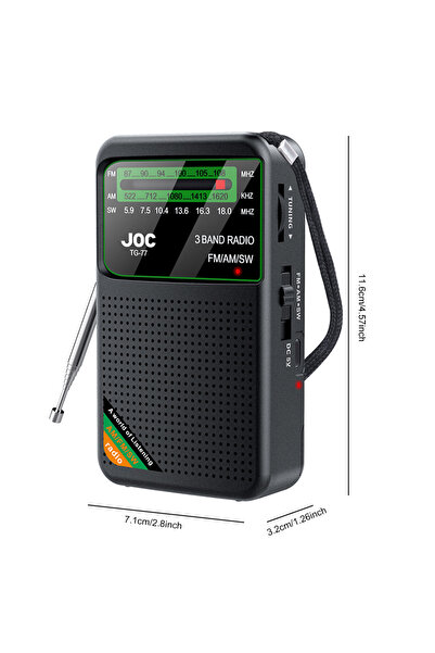 choice2 راديو صغير كامل النطاق مع بحث تلقائي FM AM SW يعمل بالبطارية القابلة ...