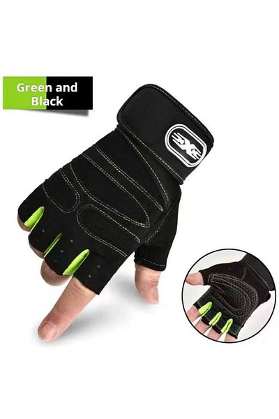 Choice L Green Fitness Gloves Half Finger Sports Tactics Cycling Outdoor Mountaineering Breathable and Wear