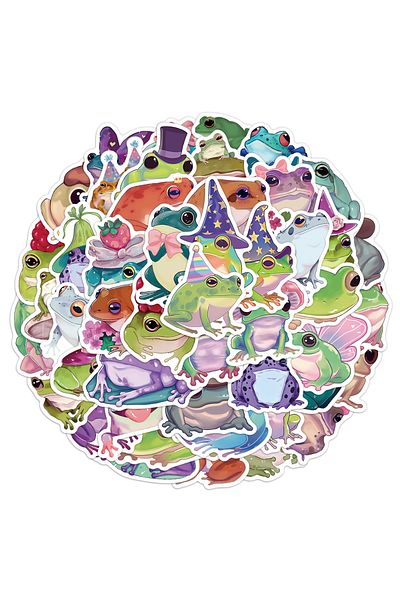 Choice 50PCS 50PCS Cute Frog Stickers Exquisite Hand Account Materials Phone Cases Laptop Suitcases Water C