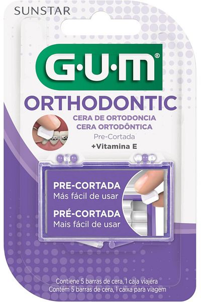 GUM Orthodontic Transparent Wax - Non-Flavoured - With Vitamin E & Aloe