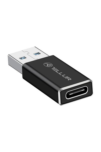 TELLUR Adaptor Tellur USB-A tata la USB-C mama, aluminiu