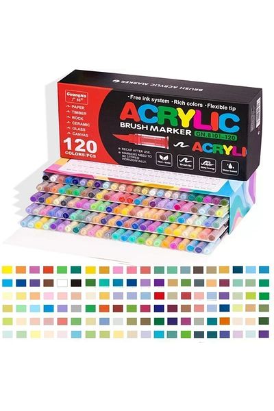 Choice 120 Color Markers 12/24/36/48/72/120 PCS GuangNa Acrylic Color Soft Head Markers Painted Graffiti Ch