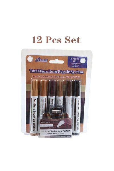 Choice 12 Pcs Set 12/17/21Pcs Furniture Touch Up Kit Markers amp Filler Sticks Wood Scratches Restore patch