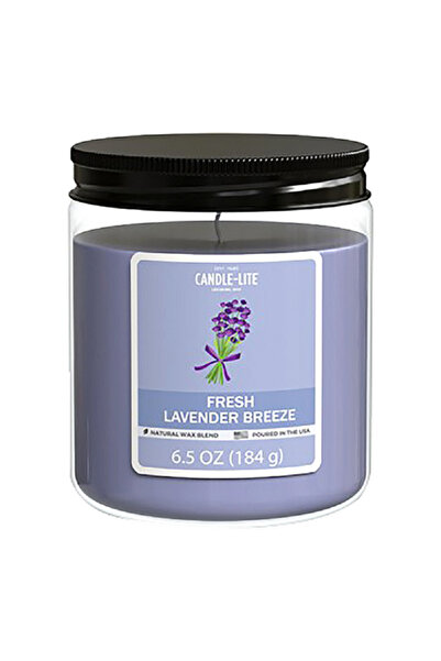 Candle-Lite شمعة معطرة برائحة اللافندر المنعش، مزيج شمع طبيعي، مع غطاء علوي، ...