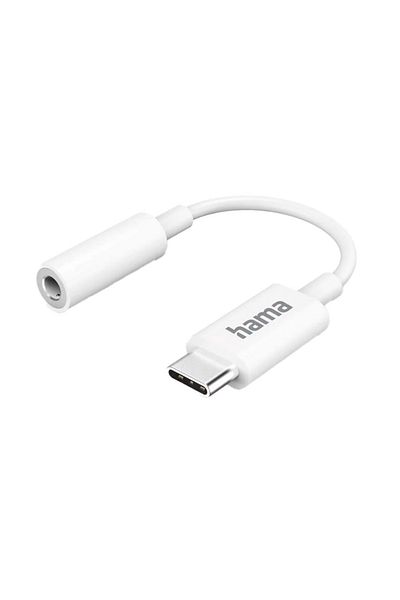 Hama Adaptor Hama 201524, USB-C - Jack 3.5 mm (Alb)