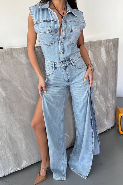 Joana Zojya Blue Denim Overalls