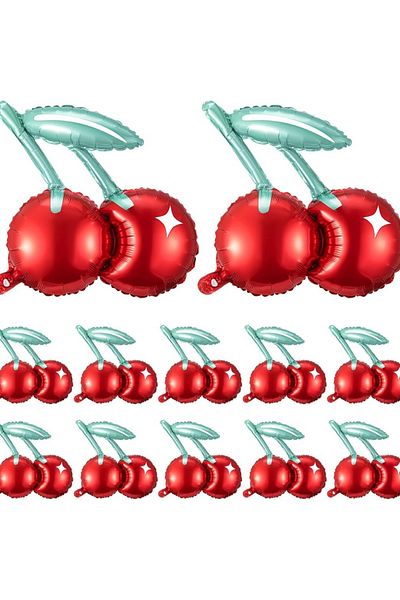 Choice Other AS SHOWN Cherry 6PCS 2/4/5/6pcs Cherry Aluminum Film Balloon Fruit Theme Sweet Girl lovely Che