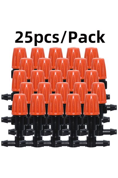 Choice 25pcs-Nozzles KESLA 25pcs Drip Irrigation Adjustable Plastic Misting Nozzle 4/7mm Tee Connector Wate