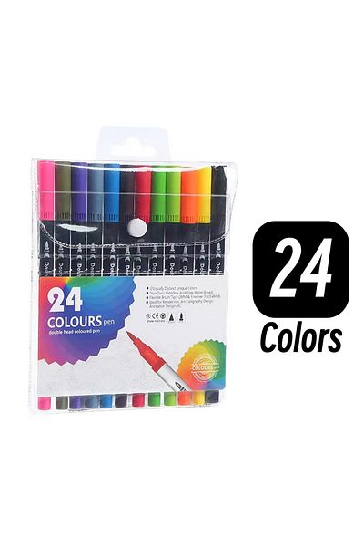 Choice Black 24 Colors LOLEDE 60 Colors Double Head Markers Tip Art Supplies Drawing Brush Pen Colors Set F