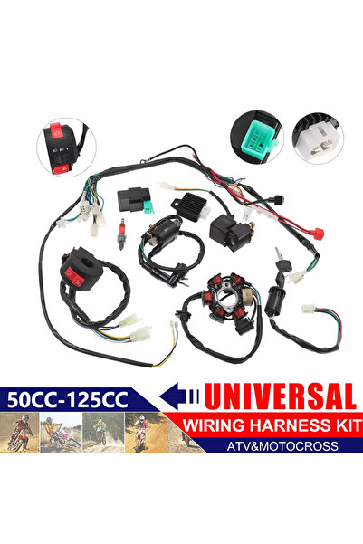 Choice طقم أسلاك كهربائية كامل ومتكامل مع وحدة تحكم إلكترونية (CDI) وملف الإش...