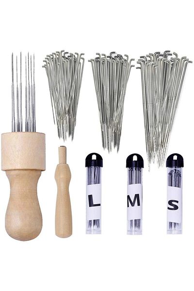 Choice 1 MIUSIE Wool Felting Tool Kit Needle Felting Supplies with 90Pcs Needles 3Pcs Needle Bottles,2Pcs .