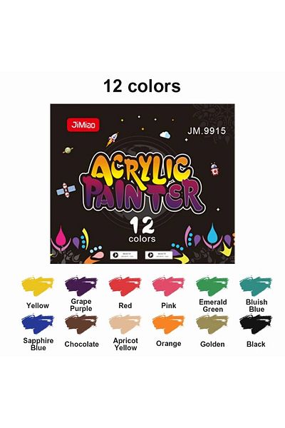Choice 9915-12 Colors Double Headed Different Color Acrylic Marker Pen, Color Art Graffiti Pen, Waterproof,
