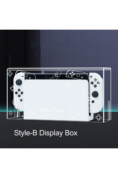 Choice Style-B Display Box GAMINJA Clear Dust Cover for Nintendo Switch Oled Protection Cover Protective Sl