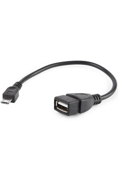 Gembird Gembird OTG adapter cable, Micro-USB 2.0 (T) to USB 2.0 (M), 15cm, Black, A-OTG-AFBM-03
