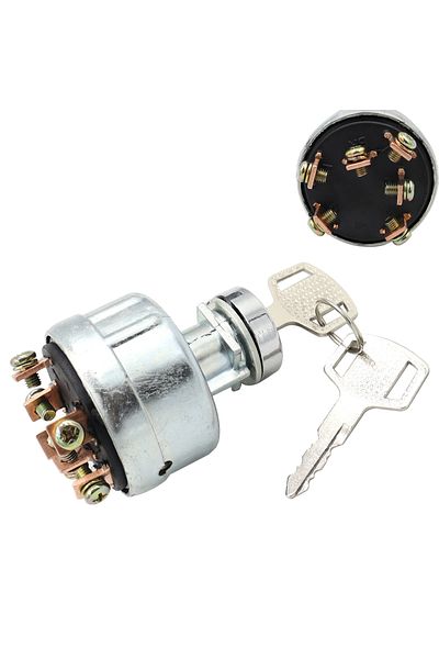 Choice Ignition Starter Key Switch with 4 Position 6 Terminal 2 Keys Replacement for 20Y-06-24680,22B-06...