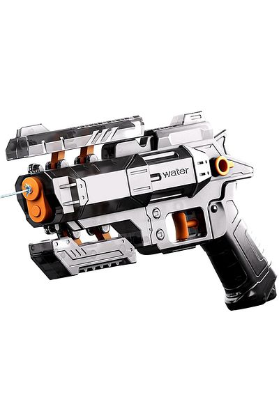 Flippy Manual Water Blaster, Safe Toy For Kids, S-shooter Design, 23x14.5 Cm, Transparent Black