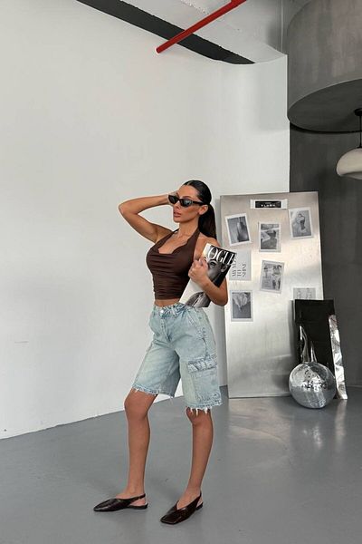 Joana Blugi Scurti Albastru Nurya