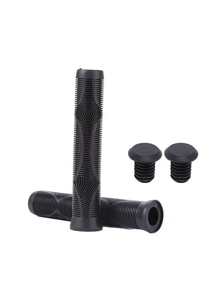 BUCKLOS 160-BLACK 160mm Bicycle Grips Lengthened Bike Handlebar Grips Soft Rubber Mountain Bike Grip Non-sli