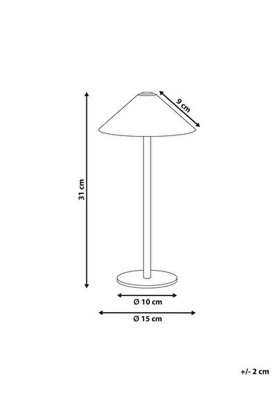 BELIANI Kahverengi Kablosuz LED Masa Lambası, Dimmerli, USB Şarjlı ve Modern Tasarım