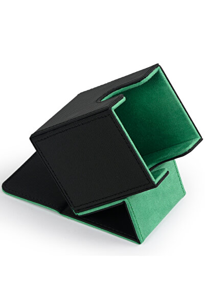 Choice5 صندوق بطاقات أسود-أخضر، حافظة بطاقات تتسع لأكثر من 100 بطاقة، صندوق ت...