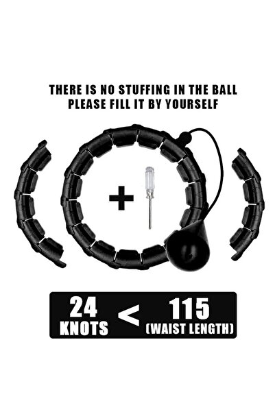 Choice ٢٤ طوقًا رياضيًا أسودًا لممارسة التمارين الرياضية في المنزل - معدات ري...